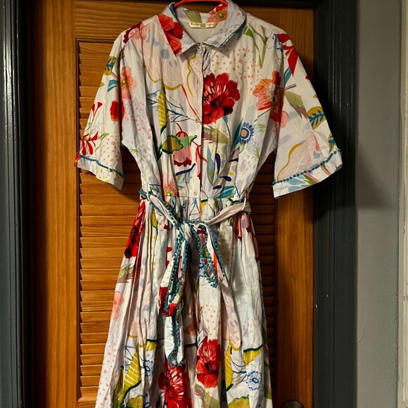 Eshaki Shirt Dress with Pretty Detail - Picture 2 of 5